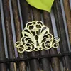 Pieza de flor de cobre puro, accesorios de horquilla para el cabello hechos a mano, material de accesorios de escalón antiguo