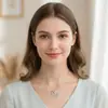 Knn-409 Collar Europeo y Americano Estilo Mariposa Corazón Incrustado con Diamantes para Mujer, Colgante Original Transfronterizo con un Toque de Alta Gama