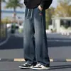Jeans Vintage para Homens 2026 Novo Estilo Calças de Perna Larga Comprimento Total Masculino Primavera e Outono Soltas Retas Casuais Longas Masculinas