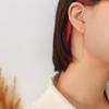 Estilo Ins Frío Europeo y Americano Venta Caliente Simple Alambre Largo para Oreja Acero de Titanio Chapado en Oro de 18 Quilates Joyería Pequeña Pendientes de Mujer Sin Decoloración
