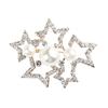 Lanhao Estilo Coreano Elegante Fashionável Strass Olho de Gato Guirlanda Cristal Broche Retro Popular Corsage Broche de Comércio Exterior