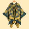 Comercio Exterior Venta al por Mayor Chal de Mujer Otoño e Invierno Clásico a Cuadros Jacquard Abertura Capa Cálida Transfronterizo Amazon Chales