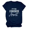 Eu sou a tia favorita Amazon Wish site independente casual simples feminina gola redonda manga curta camiseta