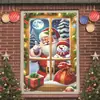 Bestseller transfronterizo Cortinas navideñas para ventanas, cinta para ventanas, tela de fondo, tela colgante, tela de fondo para decoración de fiestas, accesorios de fotografía