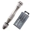 Furadeira Manual de Torção Pequena Prata 0,3-3,5mm Modelo Conjunto de Perfurador Manual Ferramenta Furadeira de Torção para Marcenaria