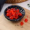 Adornos de Modelo de Cereza de Fruta Artificial de PVC Accesorios de Pegamento de Crema DIY Juguetes de Comida en Miniatura Adornos de Accesorios para Fotografía