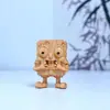Souvenir de Navidad Talla en Madera de Ciprés Llavero Colgante Navideño Productos de Madera del Zodiaco de Dibujos Animados Dragón, Serpiente y Año del Caballo