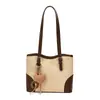 2026 Nova Bolsa Tote Color Block Retrô de Nicho Feminina de Grande Capacidade com Alça de Ombro Única e de Mão Bolsa de Ombro de Alta Qualidade para o Dia a Dia