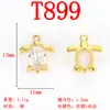Pingente para Joias DIY de Cobre Puro Vida Marinha Ouro 18K Peixe Pequeno Estrela do Mar Concha DIY Colar Pulseira Artesanal Atacado
