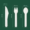 Vajilla Desechable Cartón Pulpa Degradable Cuchillo Tenedor Cuchara Tenedor de Postre Occidental Cuchara para Pastel de Cumpleaños para Llevar Muestra