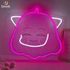 Nuevo producto transfronterizo: luz LED de neón con letras para decoración del hogar, diseño de personajes, forma acrílica, luz ambiental personalizable