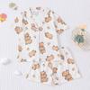 Exportación Transfronteriza Nuevo Conjunto de Pijama de Cuatro Estaciones para Niñas de Mediana Edad Shorts de Manga Corta Cárdigan Estampado Pijama Infantil