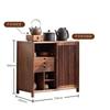 Nuevo Gabinete de Té Estilo Chino Nogal Negro Norteamericano, Gabinete Lateral de Mesa de Té, Gabinete Lateral de Té con Gabinete de Almacenamiento para Cubo de Agua, Todo Hecho de Madera Maciza