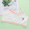 En stock al por mayor algodón ropa interior para niña pequeña estampado de dibujos animados sujetador para pupilas anti-golpes tirante pre-desarrollo