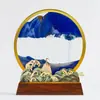 Adorno de Arte de Arena Fluida Nube Verde Premium con Acabado de Alta Gama, Reloj de Arena Creativo para Decoración de Sala de Estar y Oficina, Regalo Auspicioso para un Buen Comienzo de Año