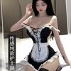 Lencería Sexy Vestido de Sirvienta Sexy Uniforme de Sirvienta Lindo Pasión Tentación Libre de Engranajes Abiertos Mostrar Pecho Pequeño Gran Deseo Puro