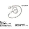 Anillo Set Geométrico Día Corazón Incrustado con Circonita Acero Inoxidable Chapado en Oro de 18k Europeo Americano Lujo Ligero Sensación de Alta Gama Joyería Anillos para Mujeres