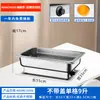 Estufa de Buffet de Autoservicio de Acero Inoxidable Estufa de Buffet con Calefacción Eléctrica Estufa Calentadora Visible con Tapa Abatible Estufa de Desayuno para Comedor de Hotel Olla Calentadora