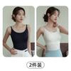 Sujetador cómodo y sin marcas para la espalda, con copas fijas integradas, camisola interior y exterior, ropa interior antideslizante para mujer
