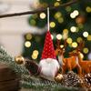 Decoraciones Navideñas Nuevas Transfronterizas Colgantes Pequeños Tejidos Navideños Árbol de Navidad Muñeco de Viejo sin Rostro Colgante Rojo