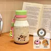 Nueva taza térmica de acero inoxidable 316, con un diseño creativo y artístico, perfecta para estudiantes, con un estilo de taza de leche portátil, lindo y adorable.
