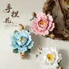 Porta Incienso de Flor Hecho a Mano con Diseño Floral, Porta Incienso Cerámico Creativo de Patrimonio Cultural, Difusor de Incienso, Soporte para Porta Incienso, Adorno de Escritorio