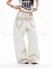 Pantalones de Mezclilla Lavados y Desgastados de Diseño Estilo Americano Verano 2026 Reversibles Bordados High Street Versátiles Unisex