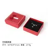 Caja de joyería de base y tapa con moño en stock, caja para pendientes de perlas, anillos, collares, caja de set de embalaje de accesorios simple