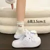 Birkenstock Crocs Feminino 2026 Verão Uso Externo DIY Coelho Branco Pequeno Conforto no Pé Estilo Férias Chinelos Fechados Feminino