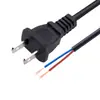 Cable de alimentación de 1.2 m de cobre puro, estándar americano, dos planos con agujero, extremo de cable desnudo, venta al por mayor, dos clavijas, cable de alimentación para lámpara de mesa de audio, ventilador