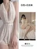 Lencería Sexy Cuello Halter Malla Transparente Espalda Descubierta Camisón Sexy Diversión en Pareja Lencería Pijamas Sexy para Mujer 318