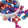 Jenga Cuadrado Colorido Dingyi Luna Fría Cuentas Acrílicas Galvanizadas con Agujero Pasante Cuentas Sueltas Cadena para Teléfono Móvil DIY Accesorios de Joyería