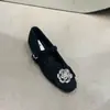 Zapatos de Lana Grises Estilo Noche Francés para Mujer, Zapatos Mary Jane de Piel con Tacón Grueso para Mujer, Ropa de Abrigo de Invierno, Zapatos para Ir al Trabajo