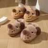Pantuflas de Algodón para Niñas, Estilo Nuevo, Cálidas y Engrosadas para el Hogar Interior, Tacto Suave, Pantuflas de Algodón de Felpa con Dibujos de Cachorros, Niños Grandes