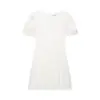 Falda Corta Primavera Nueva Mujer Color Sólido Cuello Redondo Bolsillo Plegado Vestido Estilo Casual Retro Estilo Europeo y Americano Ceñidor de Cintura