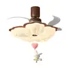 Luz de ventilador usada con efecto de atardecer de burbujas y cielo estrellado para uso doméstico en sala de estar y dormitorio, luz de ventilador integrada de lujo ligero para comedor, modelo nuevo