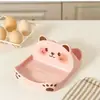 Suporte de tampa de panela em formato de urso de desenho animado, feito de plástico ABS, um organizador de tampas de panela e espátulas para bancadas de cozinha, uma solução criativa de armazenamento para tampas de panelas e tábuas de corte