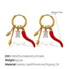 Pendientes Europeos y Americanos de Acero Inoxidable Nuevos Pendientes de Flor de Cuatro Hojas Elegantes Simples Versátiles Pendientes de Estrás de Gama Alta Joyería