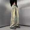 Jeans Vintage Novo Estilo High Street Americano 2024 para Homens, Calças Retas Tendência Frescas para Primavera e Outono