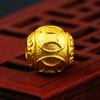 Oro arena 3D sólido redondo dinero latón chapado oro 24k moneda DIY accesorios para pulsera fábrica mayoreo