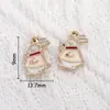 Pingentes de Liga Metálica Rosa Esmaltada Acessórios para Joias DIY Estrela do Mar Flor Chaveiro Encantos Acessórios para Brincos
