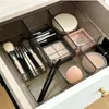 Caja de Almacenamiento Simple Gris Transparente Bandeja para Cajón de Escritorio Compartimento para Cajón de Baño Organizador de Escritorio Multifuncional