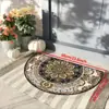 Tapete de Entrada Amazon Bem-vindo Semicírculo Flor Cristal Veludo Entrada À Prova de Poeira Resistente à Sujeira Tapete para Pés Doméstico Banheiro Tapete de Entrada