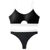 Conjunto de Sujetador Deportivo Sexy sin Tirantes con Almohadillas en el Pecho, sin Aros, Hermoso Diseño de Espalda para Mujer