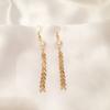 Set de Collar y Pendientes de Perlas de Trigo Ajustable en Forma de Y, Simple y de Moda, Cadena Larga para Clavícula, Estilo Europeo y Americano