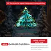 Adesivos Eletrostáticos de Árvore de Natal Verde Decoração de Feriado para Shopping Centers Grades de Janela Atmosfera de Shopping Center Porta de Vidro Adesivos para Eventos