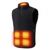 Nuevo chaleco térmico estilo comercio exterior, chaleco calefactor eléctrico de forro polar unisex para invierno, chaqueta calefactora inteligente cálida con cuello alto