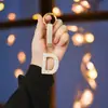 Llaveros de Letras Inglesas Completamente Diamantados Transfronterizos en Varios Colores, Colgantes para Bolsos, Coches, Navidad