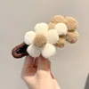 Novo Presilha de Bico de Pato de Tricô Outono/Inverno Tamanho Grande Grampo para Parte de Trás da Cabeça 2026 Estilo Coco Presilha de Garra Presilha Reta