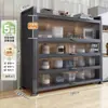 Nuevo Estante de Cocina de Pie Gabinete de Almacenamiento Multicapa Multifuncional Gabinete Lateral para Horno Microondas Gabinete de Almacenamiento para Bowls